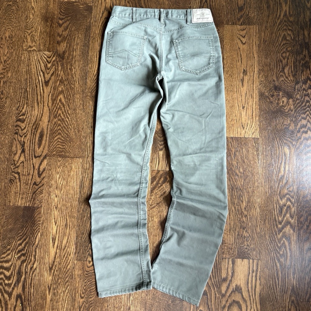 Patagonia Iron Clad Pants 30x34 Green Cotton Blend Straight Fit Mens Work Casual
